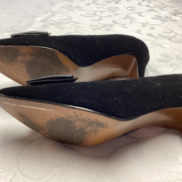 PM COLLECTION shoes heels size 9M black suede detailed - Picture 3 of 6